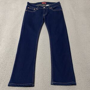 Levis Type 1 Iconic Slim Jeans Juniors 9 (31x28) Blue Dark Straight Stretch Y2K